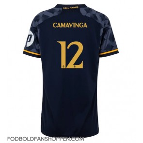 Real Madrid Eduardo Camavinga #12 Udebanetrøje Dame 2023-24 Kortærmet